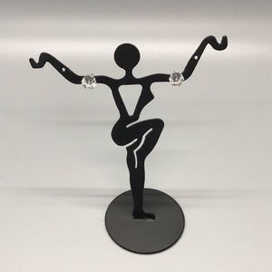 18K White Gold-Plated Swarovski Stud Earrings